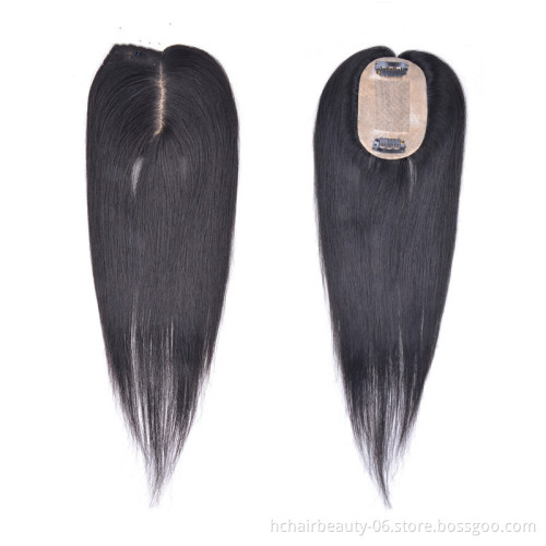 Fast shipping 100% remy natural straight hair topper net,hair toppers for women human hair